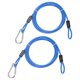 thumbnail image 1 of Cable de Seguridad con Ganchos y Bucles [2Pcs] - 6.56ft / 78.7 Pulgadas Cable de Seguridad para Candado de Equipaje de Acero Inoxidable para Bicicletas y Equipaje - [Azul], 1 of 6