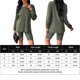thumbnail image 2 of Blusa Mangas Largas Conjuntos de punto de 2 piezas para mujer, top con cuello redondo y pantalones cortos, conjunto Joggy Ygjytge ejercito verde T S para Mujer, 2 of 7
