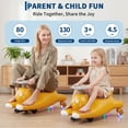 thumbnail image 4 of Electric Ride-On Wiggle Car for Kids Battery Powered Toy Vehicle with Pedal Indoor Outdoor Fun Brown - US standard Brown, 4 of 8