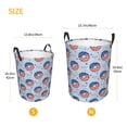 thumbnail image 3 of Balery Donut with the USA Fag Cesta de ropa redonda con asas, impermeable, independiente, para ropa, juguetes, dormitorio y familia-Small, 3 of 6
