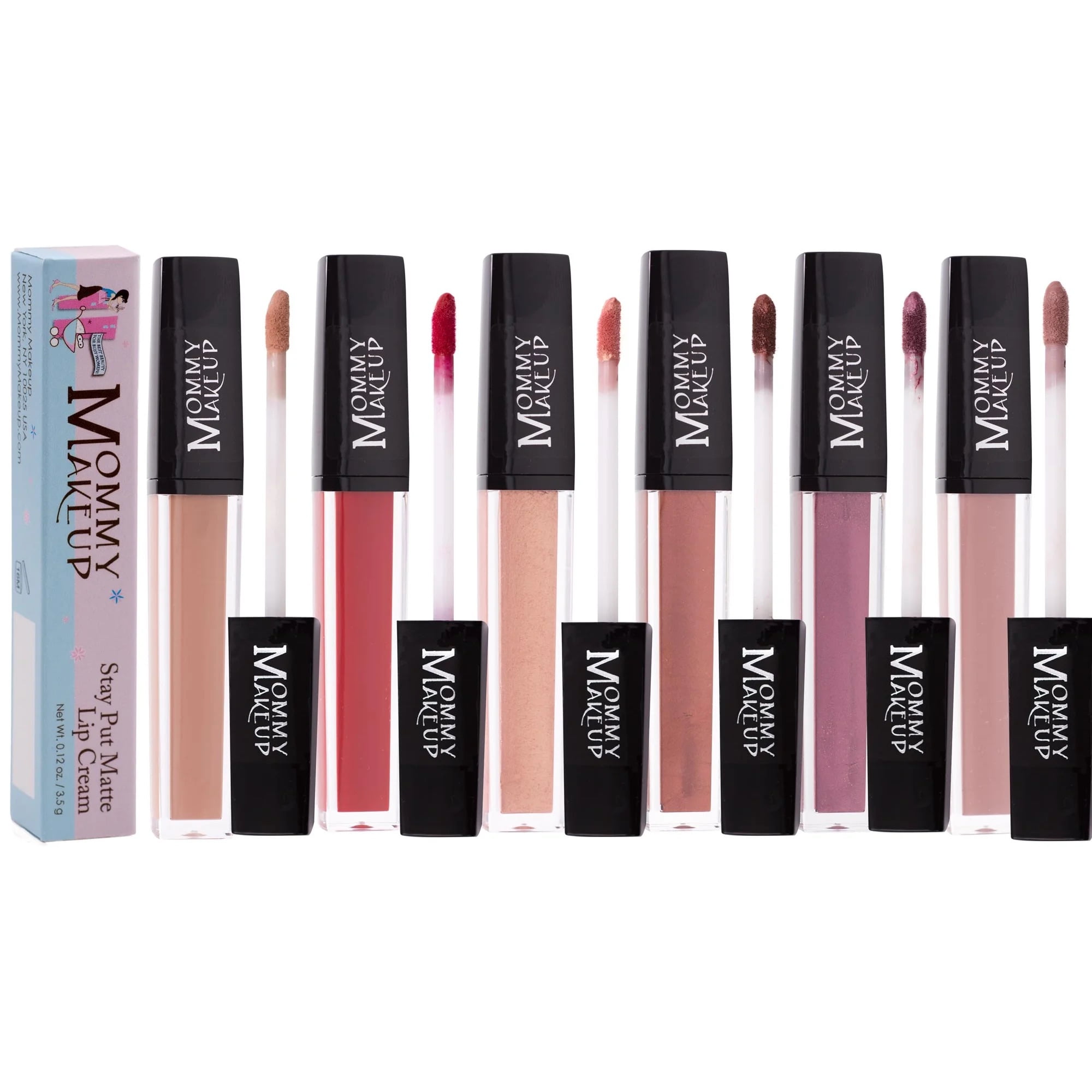 Stay Put Matte Lip Cream - Kiss Proof, Transfer Proof, Long Lasting Lipstick by Mommy Makeup (Audrey)