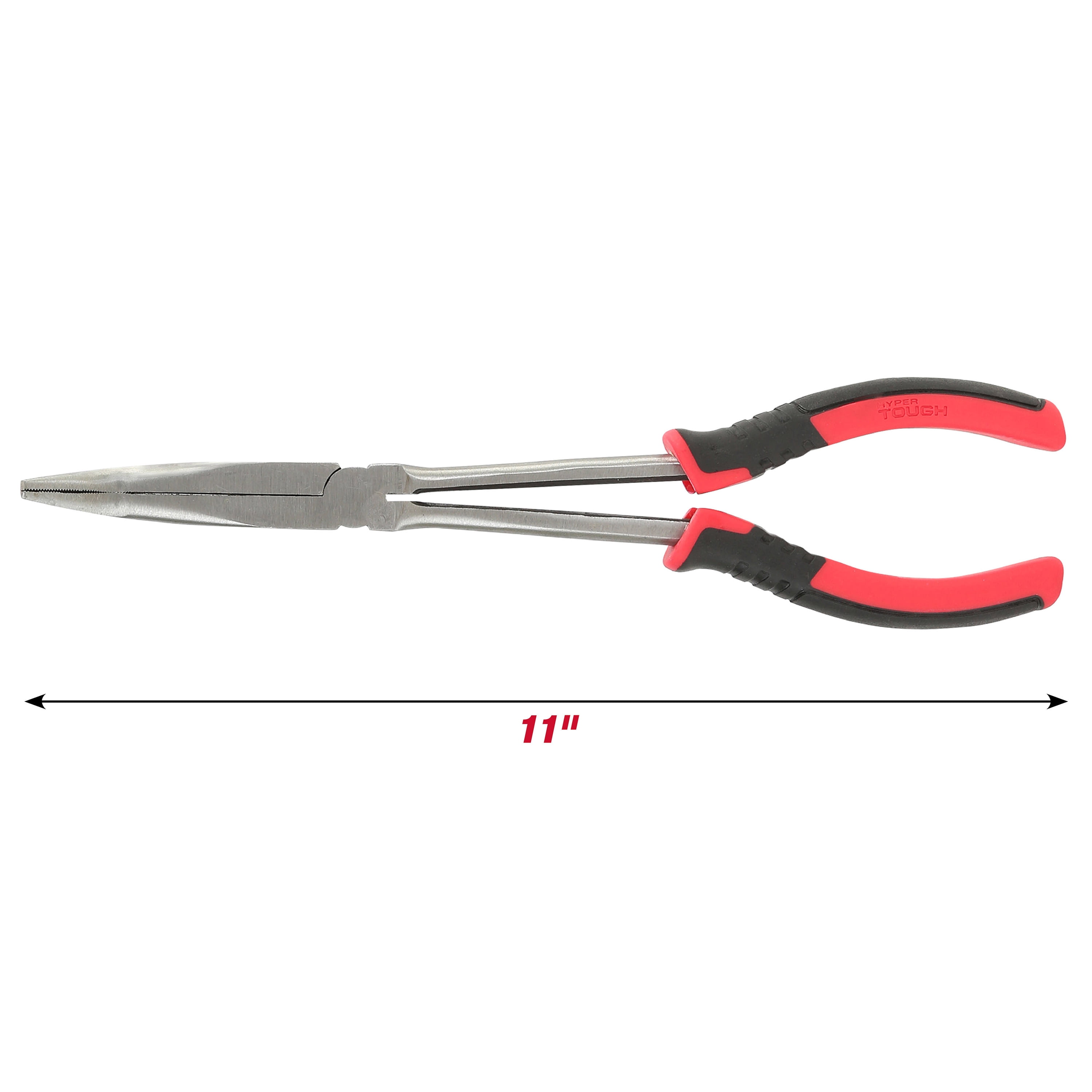Hyper Tough 11-Inch 45 Degree Long Nose Pliers with Ergonomic Soft Grip