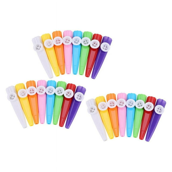 72 Pieces Plastic Kazoos 8 Colorful Musical Instrument, Good for Guitar, Ukulele, Violin (72 Pieces)