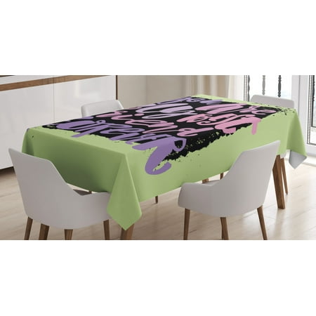 

Best Friend Tablecloth You are My Best Friend Forever Lettering Cartoon Print Rectangular Table Cover for Dining Room Kitchen 60 X 90 Pale Green Baby Pink and Lavender by Ambesonne