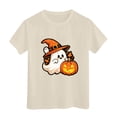 thumbnail image 4 of Xyant Halloween Shirt Boy Girl Short Sleeve Crew Neck T Shirts Kids Toddler Pumpkin/Ghost Tees Tops Halloween Tshirt Boys Girls,Size 2-14 Years, 4 of 6