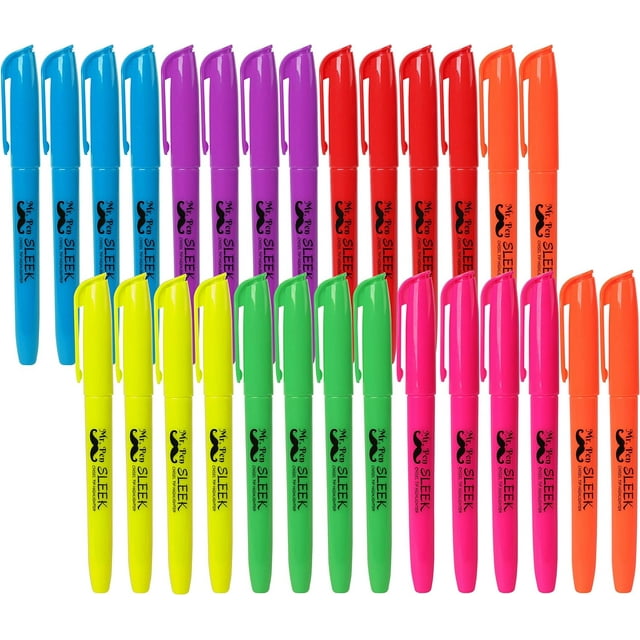 - Highlighters Assorted Colors, 28 Pack, Chisel Tip, 7 Bright Fluorescent Colors, Quick Dry, Odorless & Non-Toxic Ink, Colored Highlighters for School