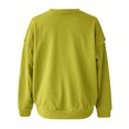 thumbnail image 3 of Oversized Sweatshirt for Women Long Sleeve Drop Shoulder Casual Seams Plain Crewneck Sweatshirts Pullover Tops, 3 of 7