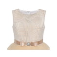 thumbnail image 4 of Flower Girls Dress Beige Princess Crown Dress Up Party 5 Years, 4 of 5