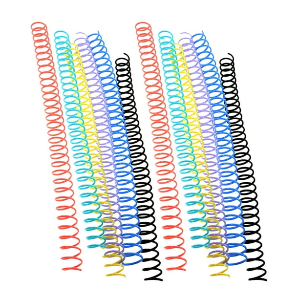 GOOHOCHY 12 piezas de bobinas de unión espiral de cuaderno anillos de carpeta coloreados círculos de carpeta de hojas sueltas bobinas de unión de plástico
