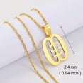 thumbnail image 6 of African Symbol Pendant Necklaces 14k Yellow Gold Material Adinkra Gye Nyame Ethnic Jewelry, 6 of 9