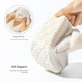 thumbnail image 6 of Pmoiste Fuzzy Slippers for Women Fluffy Furry Collar Cozy Memory Foam Non Slip Warm Winter House Slipper, 6 of 7