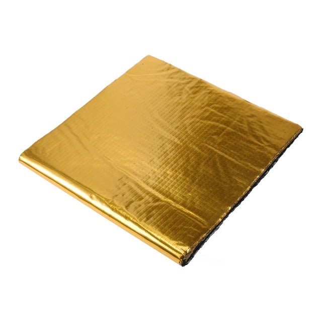 Alfombra de amortiguación de sonido de 197 mil 5mm 1.35 sqft de Unique Bargains, material de escudo térmico de espuma de aluminio