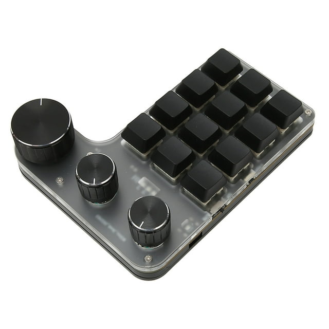Teclado Mecánico Switch Rojo Control De Volumen A Prueba De Polvo 12 Clave 3 Knob Oficina De Juego De Teclado Multifuncional