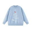 thumbnail image 6 of YueHuiYing Women's Christmas Casual Solid Color Long Sleeve Round-Neck Blouses Shirts Tops Sweater, 6 of 6