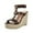 Brown, variant on Clearance VerPetridure Women's Sandals Summer Casual Shoes Casual Peep Toe High Wedge Heels Buckle Strap Metal Ball Snake Skin Sandals