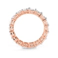 thumbnail image 4 of Emerald & Oval Shape Lab Grown Diamond Jayla Eternity Ring For Women | 4 Carat IGI Certified 14K Rose Gold | FG-VS Quality Friendly Diamonds Eternity Ring Size 5, 4 of 4
