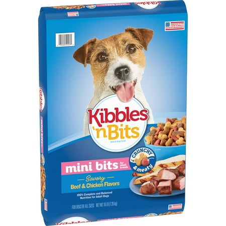 Kibbles 'n Bits Mini Bites Small Breed Savory Beef and Chicken Flavors Dog Food, 16-Pound