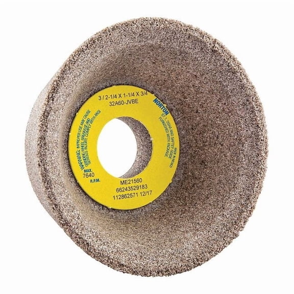 Norton Abrasives Flaring Cup Toolroom Wheel,3 in. dia. 66243529183