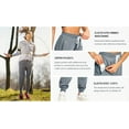 thumbnail image 6 of PULI Women's Cargo Pants Cotton Sweatpants with Zipper Pocket(Dark Grey M), 6 of 8