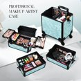 thumbnail image 4 of Carrito de maquillaje Yueieoun Rolling 4 en 1 con ruedas, color turquesa, 4 of 7
