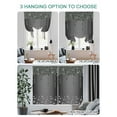 thumbnail image 4 of Black Grey Tie Up Curtains for Windows 54 Inch Length Balloon Curtains Kitchen Adjustable Balloon Window Shade Modern Abstract Diamond Luxury Gradient Tie Up Valance Bathroom Curtain Window 42"x54", 4 of 6