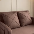 thumbnail image 6 of 45" Twin Pull Out Sofa Bed, 3-in-1 Convertible Sleeper Sofa with Side Storage and 2 Pillows,Multi-Functional Linen Loveseat Bed for Living Room,Bedroom,Apartment,Office,Brown, 6 of 9