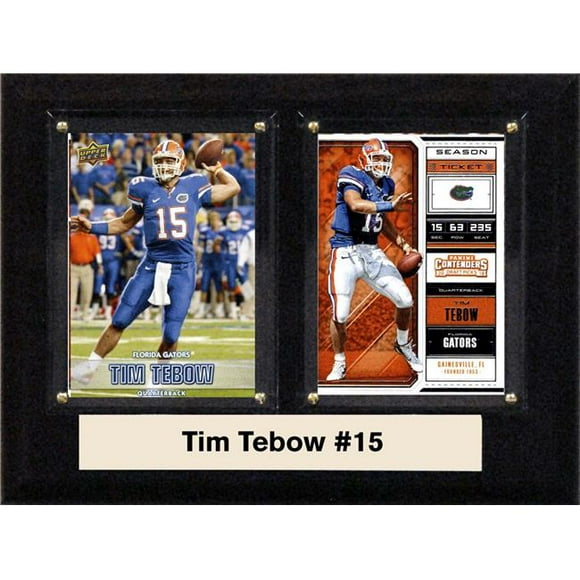 C&I Collectables 68TEBOWCO NCAA 6 x 8 in. Tim Tebow Florida Gators Two Card Plaque