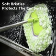 thumbnail image 5 of Kchsji Car Wash Mop Soft Bristle Brush Telescopic Long Pole Adjustable Curved Handle Gentle on Paint for Cars Trucks SUVs Vehicle Cleaning Detailing Home Garage Use Efficient Car Care Tool, 5 of 7