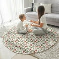 thumbnail image 3 of Green and Red Christmas Pattern Round Blanket,Comfortable Soft Flannel Throw Blanket,All Season,Warm Lightweight Blankets for Sofa Bed Couch Living Room Chair 47"x47", 3 of 5