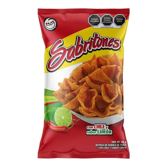 Botana Sabritones con chile y sabor limón 160 g