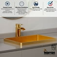 thumbnail image 5 of Karran  Kassel Single Hole Single Handle Basin Bathroom Faucet with Matching Pop-up Drain Gold, 5 of 5