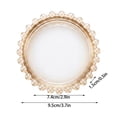 thumbnail image 3 of Naittoop 3.7" Round Beaded Glass Candle Holders 3 Pack Clear & Amber Glass Pillar Jewelry Organizer Tray with Beaded Rims for Coffee Table Centerpiece Bathroom Counter Decor, 3 of 6