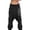 a-335Black73, variant on Womens Boho Fashion Casual Print Harem Pants With Adjustable Waist Buckle Cargo Pockets For Casual Daily Wear Grey