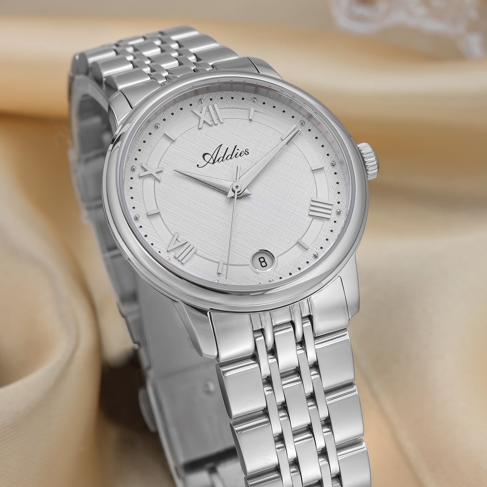 ADDIES Women's Quartz Watch 31mm with Sapphire Crystal, Japanese GM12 Movement, Stainless Steel Bracelet, Slim Case Design, 50M Waterproof Analog Watch, Gift for Women
