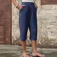 thumbnail image 5 of Luvrsol Capris for Women with Pockets Wide Leg Soft Breathable Casual Daily Cropped Trousers S-3XL, 5 of 9
