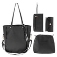 thumbnail image 1 of Conjunto de 4 bolsos formales ajustables y ligeros para mujer, tipo cartera Negro, 1 of 7