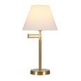 thumbnail image 3 of Henn & Hart TL0480 Moby Swing Arm Brass Table Lamp with Empire Shade, 3 of 10