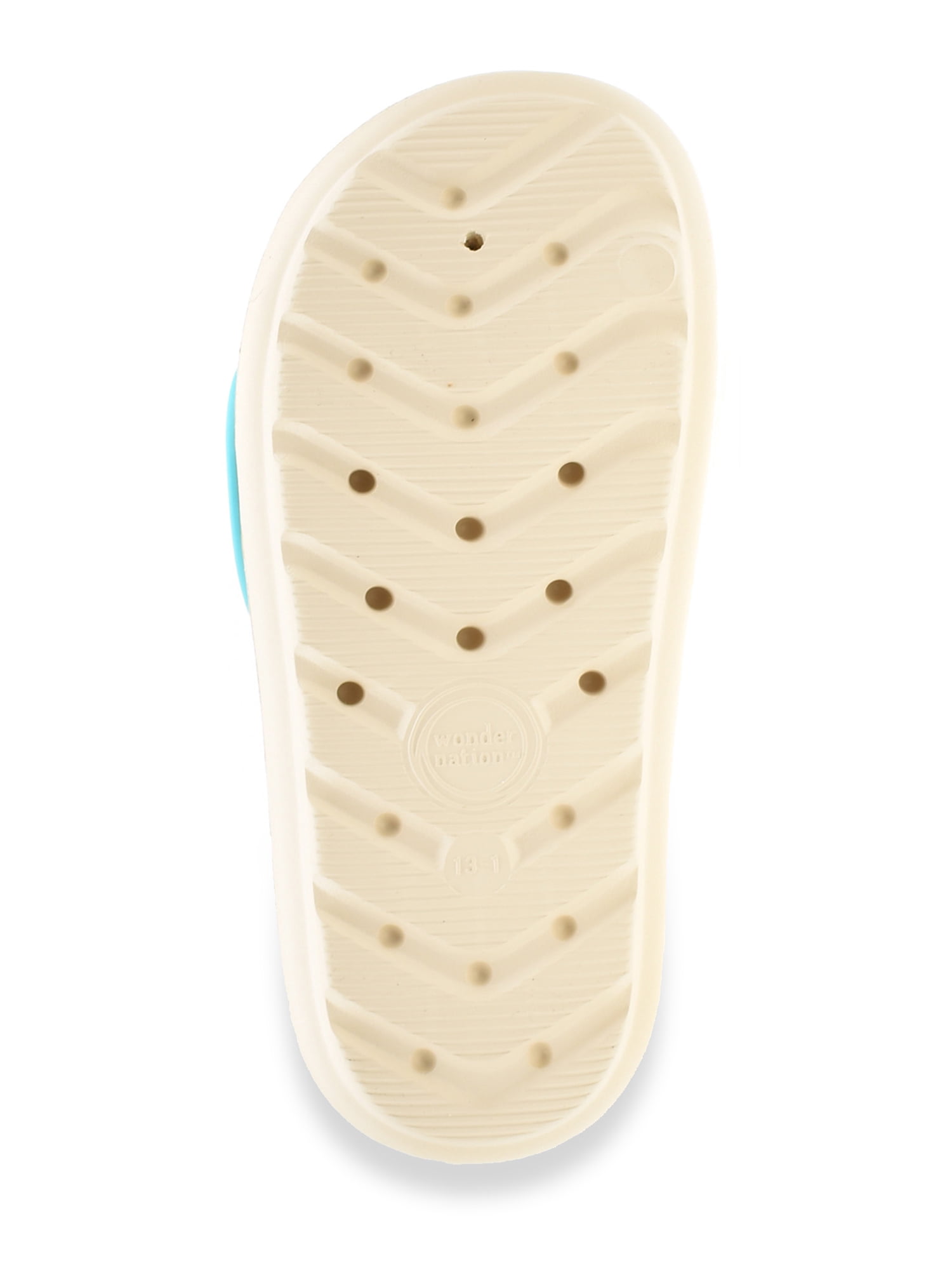 Wonder Nation Little Girl & Big Girl Icon Eva Slide Sandals