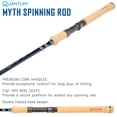 thumbnail image 4 of Quantum Myth Spinning Fishing Rod, 7-Foot 6-Inch, 1-Piece, Medium-Heavy Power, Moderate-Fast Action Rod, HXS30 Graphite Blank, Seaguide Line Guides, Fuji DPS Reel Seat, Cork Handle, Gray/Blue, 4 of 8