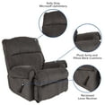 thumbnail image 6 of Flash Furniture Contemporary Kelly Gray Super Soft Microfiber Rocker Recliner, 6 of 12