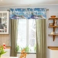 thumbnail image 3 of Yayeee Kitchen Valance Rod Pocket 54" x 18" Living Room Window Curtain, Crystal Ocean, 3 of 6
