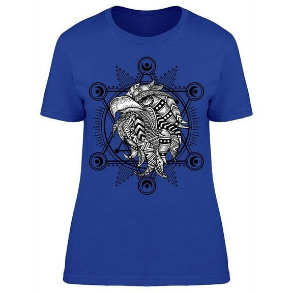 Eagle Head Pattern Symbols T-Shirt Women -Image by Shutterstock, Female 3X-Large