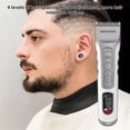 thumbnail image 2 of Guardurnaity Cortadora de pelo eléctrica con cuchilla de cerámica, recortadora de barba inalámbrica, peluquería, afeitadora con pantalla USB, Cuidado del cabello Blanco, 2 of 6