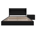 thumbnail image 2 of Nexera Harper 3-Piece Floating Platform Bedroom Set, Black, Queen, 2 of 8