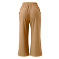 thumbnail image 4 of Womens Wide Leg Pants Yoga Capris Culottes With Pockets Tummy Loose Pants For Workout, 4 of 4