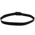thumbnail image 2 of Men's Women's Silicone Belt Rubber Plastic Buckle Plain Leather Style Adjustable-Black, 2 of 7
