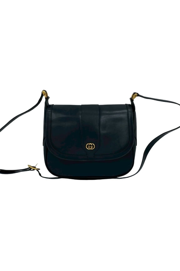 Pre-Owned GUCCI Old Gucci GG Logo Hardware Calfskin Leather Shoulder Bag Pochette... (Good)