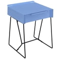 thumbnail image 2 of Home Square Eva Contemporary Metal 1-Drawer End Table in Blue - Set of 2, 2 of 6