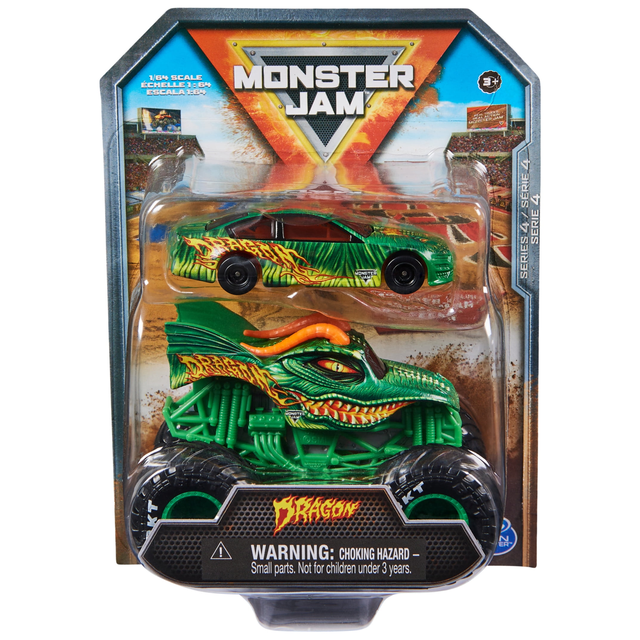 Monster Jam, Mohawk Warrior Racecar and Monster Truck