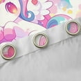 thumbnail image 4 of Manfei Cartoon Unicorn Black Out Curtains for Kids Children,Kawaii Colorful Rainbow Curtains Pack of 2 (42x63 Each),Cute Love Heart Bedroom Curtains,Ultra Soft Home Decor, 4 of 6